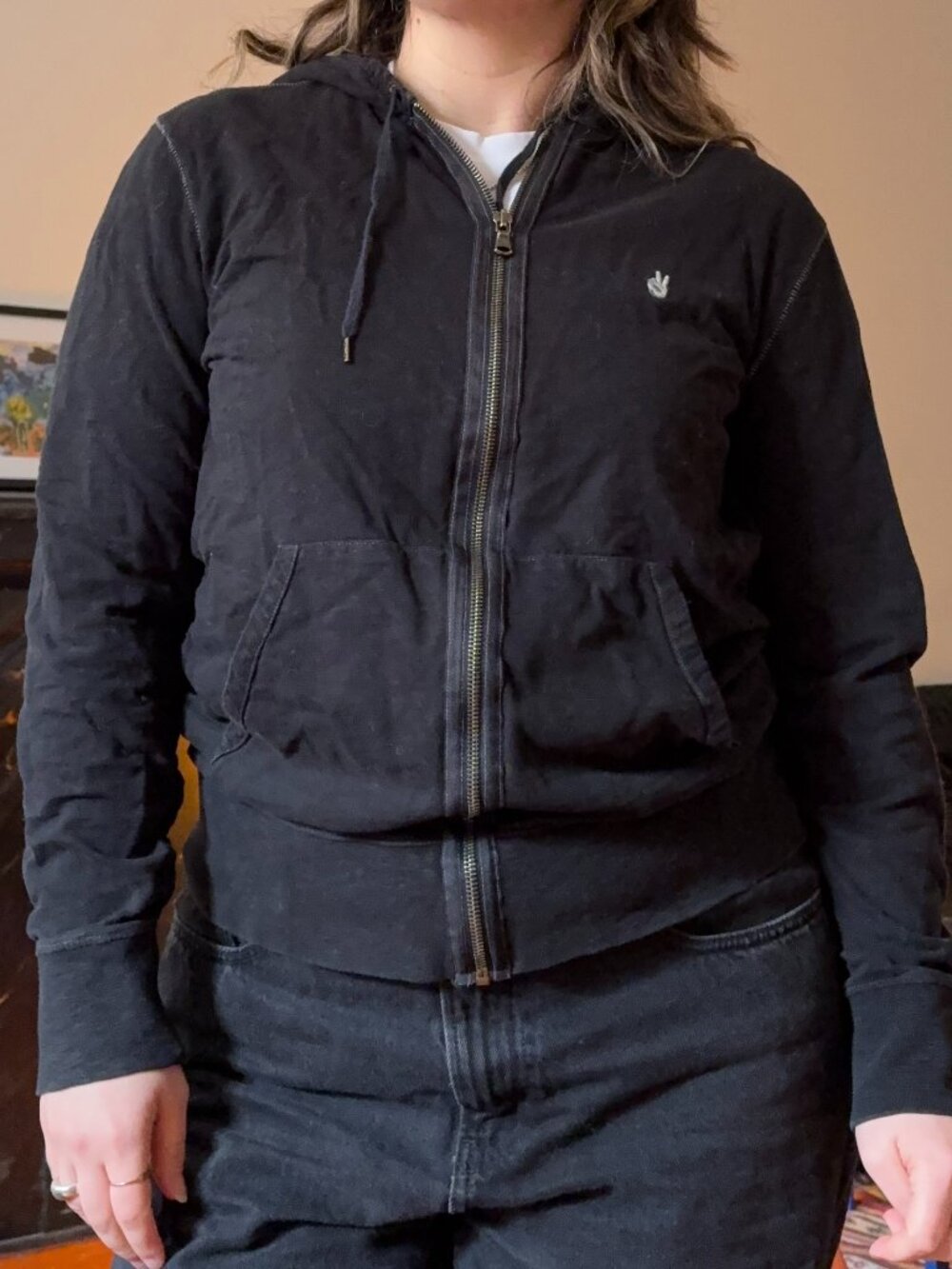 John Varvatos Peace Sign Zip Hoodie - Picture 2 of 6
